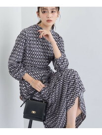 【洗える/オリジナル柄】ジオメプリント フレアワンピース INDIVI インディヴィ ワンピース・ドレス その他のワンピース・ドレス ブラック ブラウン【送料無料】[Rakuten Fashion]