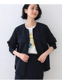 【SALE／60%OFF】【洗える/SETUP可能】ダブルポケット シャツブルゾン INDIVI インディヴィ トップス シャツ・ブラウス ネイビー ベージュ【RBA_E】【送料無料】[Rakuten Fashion]