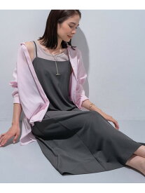 【SALE／30%OFF】【UVケア】エアリージョーゼット キャミワンピース INDIVI インディヴィ ワンピース・ドレス ワンピース グレー ブラック【RBA_E】【送料無料】[Rakuten Fashion]