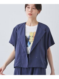 【SALE／60%OFF】【通気性◎撥水/UVケア】フレンチスリーブ ブラウスライクジャケット INDIVI インディヴィ ジャケット・アウター テーラードジャケット・ブレザー ネイビー ブラウン ホワイト【RBA_E】【送料無料】[Rakuten Fashion]
