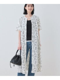 【SALE／50%OFF】【洗える/UVケア/羽織り可能】フラワー柄前あきワンピース INDIVI インディヴィ ワンピース・ドレス その他のワンピース・ドレス ブラック ホワイト【RBA_E】【送料無料】[Rakuten Fashion]