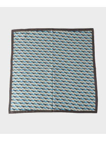 【SALE／15%OFF】【70cm四方】キカ柄スカーフ INDIVI インディヴィ ファッション雑貨 スカーフ・バンダナ ブラック ブルー【RBA_E】【送料無料】[Rakuten Fashion]