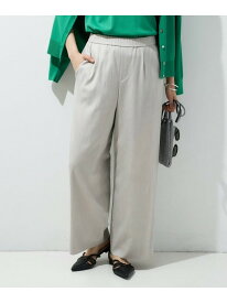 【褒められパンツ/洗える】ウエストゴムワイドタックパンツ INDIVI インディヴィ パンツ その他のパンツ ネイビー ブラック グレー ホワイト ベージュ ブルー【送料無料】[Rakuten Fashion]