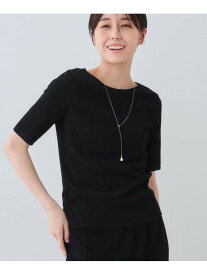 【SALE／30%OFF】【日本製/SETUP可能】ブークレーカットソー INDIVI インディヴィ トップス カットソー・Tシャツ ブルー ブラック【RBA_E】【送料無料】[Rakuten Fashion]