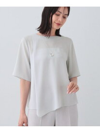 【SALE／50%OFF】【日本製/トリアセテート混】アシメラインブラウス INDIVI インディヴィ トップス シャツ・ブラウス ブラック【RBA_E】【送料無料】[Rakuten Fashion]