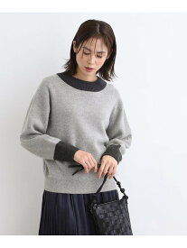 【SALE／52%OFF】【洗える/アルパカ混】カラーブロッキングニット INDIVI インディヴィ トップス ニット グレー ブラック イエロー【RBA_E】【送料無料】[Rakuten Fashion]