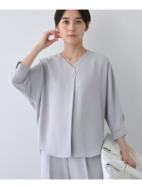 【SALE／15%OFF】【着る日傘/遮熱/UVケア】Vネックドルマンスリーブブラウス INDIVI インディヴィ トップス シャツ・ブラウス ブラック グレー ベージュ ネイビー イエロー【RBA_E】【送料無料】[Rakuten Fashion]