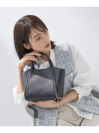 【SALE／10%OFF】【ミドルサイズ/合皮/ショルダー付】スタッズ風メタルバッグ INDIVI インディヴィ バッグ ショルダーバッグ ピンク グレー ブラック【RBA_E】【送料無料】[Rakuten Fashion]