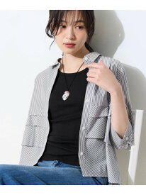 【UVケア/吸汗速乾/着映え】ティアードストライプシャツ INDIVI インディヴィ トップス シャツ・ブラウス ブラウン グレー ブルー イエロー【送料無料】[Rakuten Fashion]