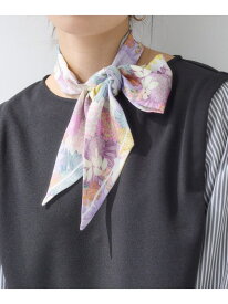 【SALE／5%OFF】【2柄展開】柄デザインスカーフ INDIVI インディヴィ ファッション雑貨 スカーフ・バンダナ ネイビー パープル【RBA_E】【送料無料】[Rakuten Fashion]