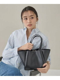 【ミドルサイズ/合皮】キャリアタックバッグ INDIVI インディヴィ バッグ ハンドバッグ グレー ブラック【送料無料】[Rakuten Fashion]