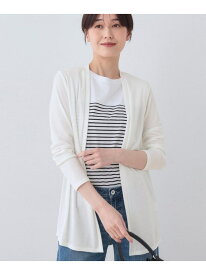 【SALE／44%OFF】【洗える】着流しジャージカーディガン INDIVI インディヴィ トップス カーディガン ネイビー ブラック ホワイト【RBA_E】【送料無料】[Rakuten Fashion]