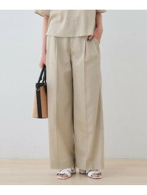 【SALE／40%OFF】【日本製/SETUP可能】ガーゼ素材ワイドパンツ INDIVI インディヴィ パンツ その他のパンツ ブラック ベージュ【RBA_E】【送料無料】[Rakuten Fashion]