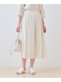 【SALE／68%OFF】【洗える/SETUP可能】シアータックフレアスカート INDIVI インディヴィ スカート ロング・マキシスカート ブルー ネイビー ベージュ【RBA_E】【送料無料】[Rakuten Fashion]