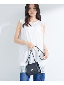 【SALE／40%OFF】【洗える/セットアップ可能】ラッセルチュニック INDIVI インディヴィ ワンピース・ドレス チュニック ホワイト ブラック【RBA_E】【送料無料】[Rakuten Fashion]