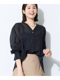 【SALE／10%OFF】【洗える/軽やか】無地&ストライプ柄 切替タックブラウス INDIVI インディヴィ トップス シャツ・ブラウス パープル ブラック ホワイト【RBA_E】【送料無料】[Rakuten Fashion]