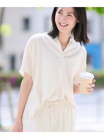 【SALE／46%OFF】【洗える/UVケア/SETUP可能】スキッパードルマンブラウス INDIVI インディヴィ トップス シャツ・ブラウス ホワイト ブラック グレー【RBA_E】【送料無料】[Rakuten Fashion]