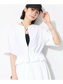 【撥水/UVケア/SETUP可能】軽量5分袖ライトブルゾン INDIVI インディヴィ ジャケット・アウター ブルゾン・ジャンパー ブラック ベージュ ホワイト【送料無料】[Rakuten Fashion]