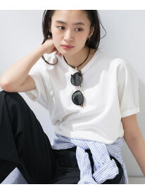 【汗ジミ防止/褒められTシャツ】上品カジュアル!ドルマンTシャツ INDIVI インディヴィ トップス カットソー・Tシャツ ホワイト ブラック グリーン ピンク【送料無料】[Rakuten Fashion]