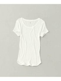 Sacre リブTシャツ INDIVI インディヴィ トップス カットソー・Tシャツ ホワイト グレー【送料無料】[Rakuten Fashion]