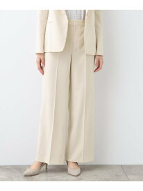 【洗える/UVケア/スーツ】ストレッチワイドパンツ INDIVI インディヴィ パンツ その他のパンツ ネイビー ホワイト ブラック【送料無料】[Rakuten Fashion]