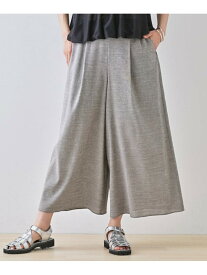 【SALE／50%OFF】【洗える/清涼感◎】ワイドフレアパンツ/スカーチョ INDIVI インディヴィ パンツ その他のパンツ ブラック グレー【RBA_E】【送料無料】[Rakuten Fashion]