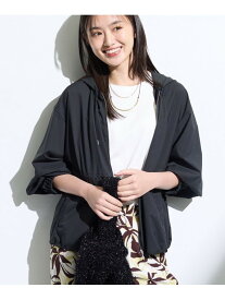 【撥水/UVカット】ライトフーディーブルゾン INDIVI インディヴィ ジャケット・アウター ブルゾン・ジャンパー ブラウン ブラック【送料無料】[Rakuten Fashion]
