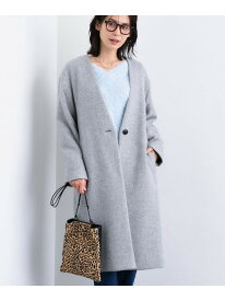 【SALE／30%OFF】【軽量/ウール混】ライトフォルム ロングコート INDIVI インディヴィ ジャケット・アウター その他のジャケット・アウター ベージュ グレー【RBA_E】【送料無料】[Rakuten Fashion]