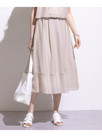 【SALE／50%OFF】新色登場!【洗える/エアリー素材】巻き風ロングスカート INDIVI インディヴィ スカート その他のスカート ベージュ ネイビー オレンジ ブラック ブルー【RBA_E】【送料無料】[Rakuten Fashion]