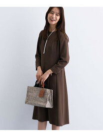 【SALE／40%OFF】【洗える/UVケア】ジョーゼットフレアワンピース INDIVI インディヴィ ワンピース・ドレス その他のワンピース・ドレス ブラウン ネイビー【RBA_E】【送料無料】[Rakuten Fashion]