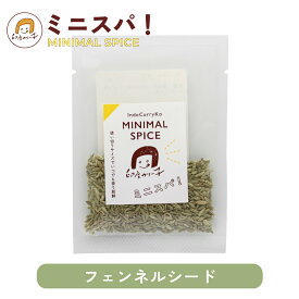 【印度カリー子おすすめ】フェンネル シード ホール 6g | ハーブのような爽やかな甘い香り付けスパイス おうちで本格 スパイスカレー ビリヤニ | ミニスパ！使い切りサイズでいつでも香り新鮮 MINIMAL SPICE