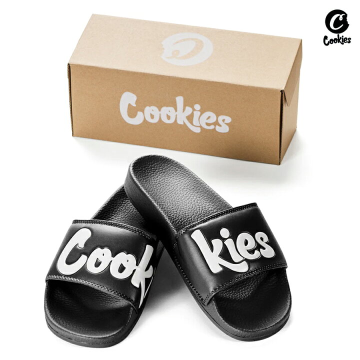 楽天市場】【送料無料】COOKIES ORIGINAL LOGO SLIDES【BLACK】(US 8 