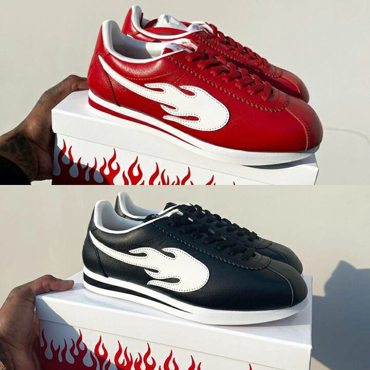 楽天市場】【送料無料】4HUNNID THE FLAME BLOCK RUNNER SHOES【BLACK 