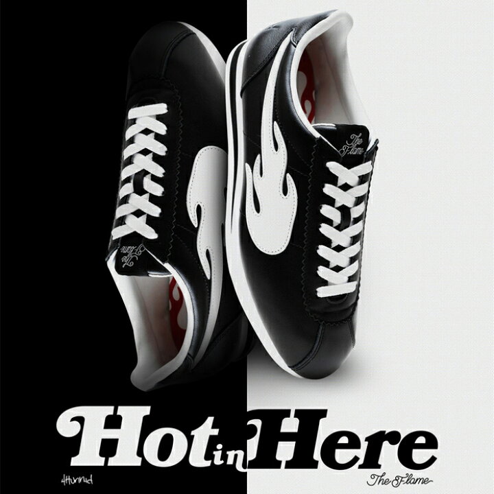 楽天市場】【送料無料】4HUNNID THE FLAME BLOCK RUNNER SHOES【BLACK 