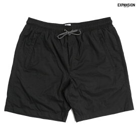 【売りつくし50%★送料無料★ラスト1点】EXPANSION WIND CREAK SHORTS【BLACK】(M・L)(EXPANSION 通販 メンズ 大きいサイズ ショーツ ハーフパンツ ナイロンショーツ)