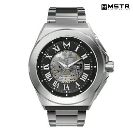 【PRICE DOWN 20%★送料無料★ラスト1点】MSTR WATCHES NOBLE SKELETON AUTOMATIC【SILVER】【NO111SK】(MEISTER MSTR WATCHES 通販 メンズ 腕時計 シルバー ウォッチ スティールバンド)