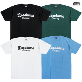 【送料無料】LOCOHAMA CLOTHING LOGO Tシャツ【BLACK/WHITE/DARK GREEN/LIGHT BLUE】(M・L・XL・2XL)(通販 メンズ 大きいサイズ Tシャツ 半袖 プリント ショートスリーブ ロコハマ ロゴ)