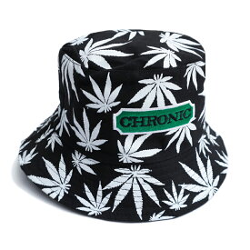 【売りつくし40%】CHRONIC BUCKET HAT【BLACK】(通販 メンズ レディース 男 女 兼用 帽子 バケットハット バケハ)