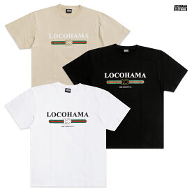 【送料無料★ラスト1点】LOCOHAMA CLOTHING LC LOGO Tシャツ【WHITE/BLACK/SAND】(M・L・XL・2XL)(LOCOHAMA CLOTHING DJ PMX DS455 通販 メンズ 大きいサイズ Tシャツ 半袖 ショートスリーブ)