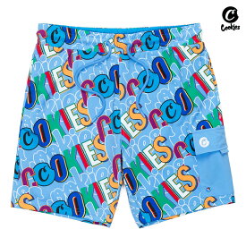 【PRICE DOWN 30%★送料無料】COOKIES ON THE BLOCK SWIM TRUNK SHORTS【SKY BLUE】(M・L・XL)(COOKIES クッキーズ アパレル 服 通販 メンズ 大きいサイズ ショーツ ハーフパンツ スイムショーツ 水着)