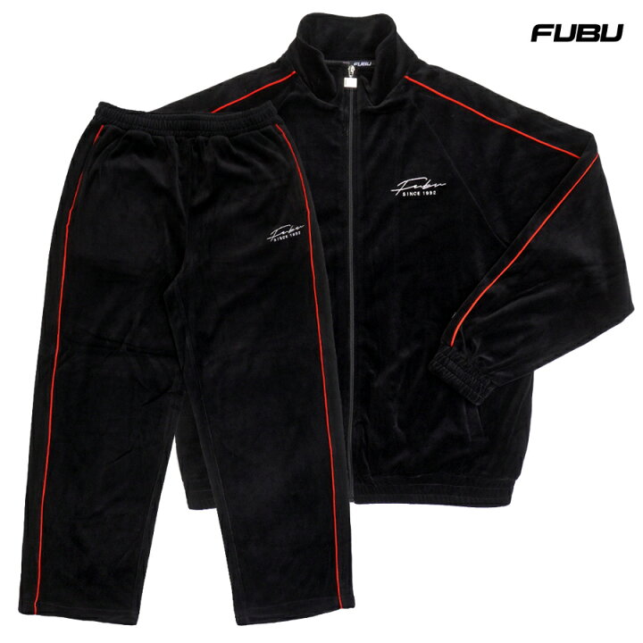 楽天市場】【送料無料☆ラスト1点】FUBU VELOUR SET UP【BLACK】(M・L 