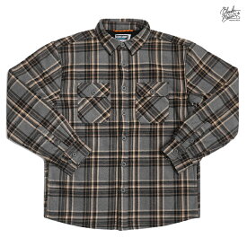 【大決算セール★送料無料】BLEECKER&MERCER FLANNEL JACKET【GRAY】(S・M・L・XL・2XL)(通販 メンズ 大きいサイズ フランネルシャツジャケット シャツジャケット チェック ジャケット アウター)