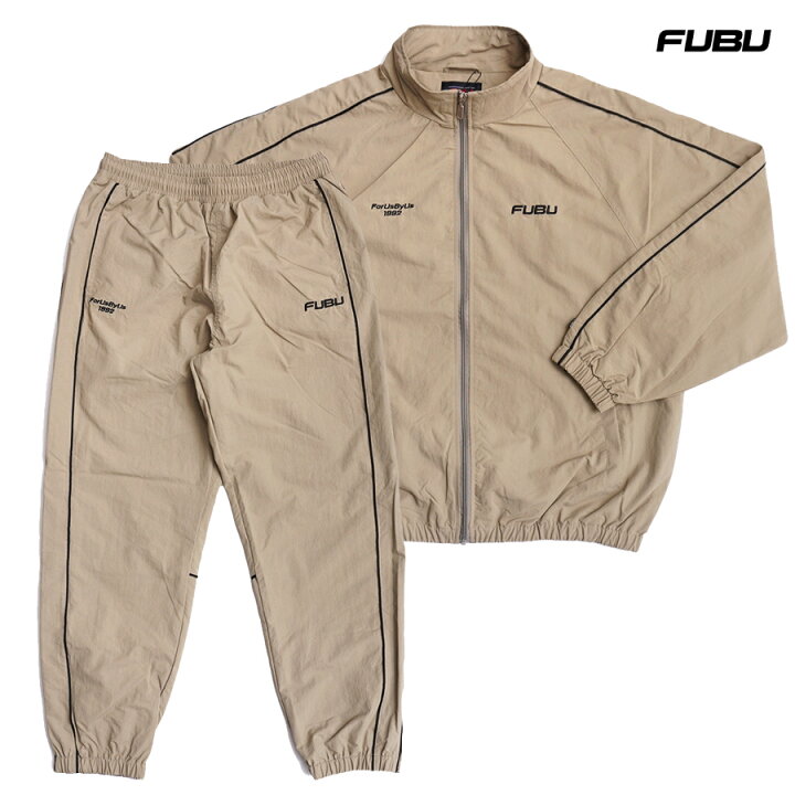 楽天市場】【送料無料☆ラスト1点】FUBU TRACK SET UP【BEIGE】(M・L  