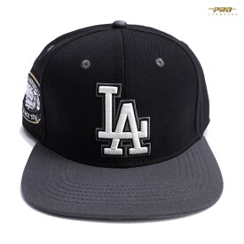 【送料無料】PRO STANDARD LOS ANGELES DODGERS SNAPBACK CAP【BLACK×CHARCOAL】(プロスタンダード キャップ 通販 帽子 ドジャース LA ロサンゼルス ロゴ スナップバック ベースボールキャップ)