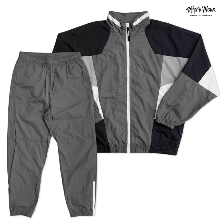 楽天市場】【送料無料】SHAKA WEAR NYLON TRACK SET UP【GRAY】(M・L  