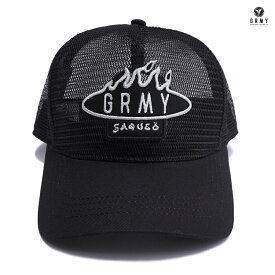 【送料無料】GRIMEY BURN IN FLAMES TRUCKER CAP【BLACK】(グライミー 服 通販 帽子 キャップ メッシュキャップ トラッカーキャップ トラッカーハット スナップバック ロゴ)