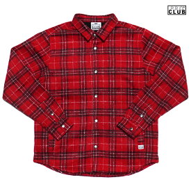【送料無料】PRO CLUB FLANNEL WORK SHIRT JACKET【RED】(M・L・XL)(プロクラブ 通販 メンズ 大きいサイズ フランネル シャツ ジャケット ネルシャツ チェックシャツ シャツジャケット)