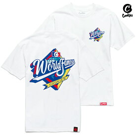 【送料無料】COOKIES WORLD FAMOUS Tシャツ【WHITE】(L・XL)(COOKIES クッキーズ アパレル 服 通販 メンズ 大きいサイズ 半袖 ロゴ)