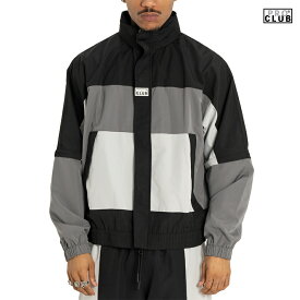 【送料無料】PRO CLUB HEAVYWEIGHT CONVERTIBLE WINDBREAKER【BLACK×GRAY】(M・L・XL・2XL)(プロクラブ 通販 メンズ 大きいサイズ ウインドブレーカー ナイロン ジャケット アノラック ロゴ)