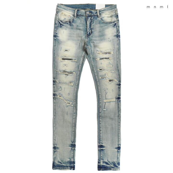 楽天市場】【送料無料☆ラスト1点】MNML X165 PAISLEY STRETCH DENIM 